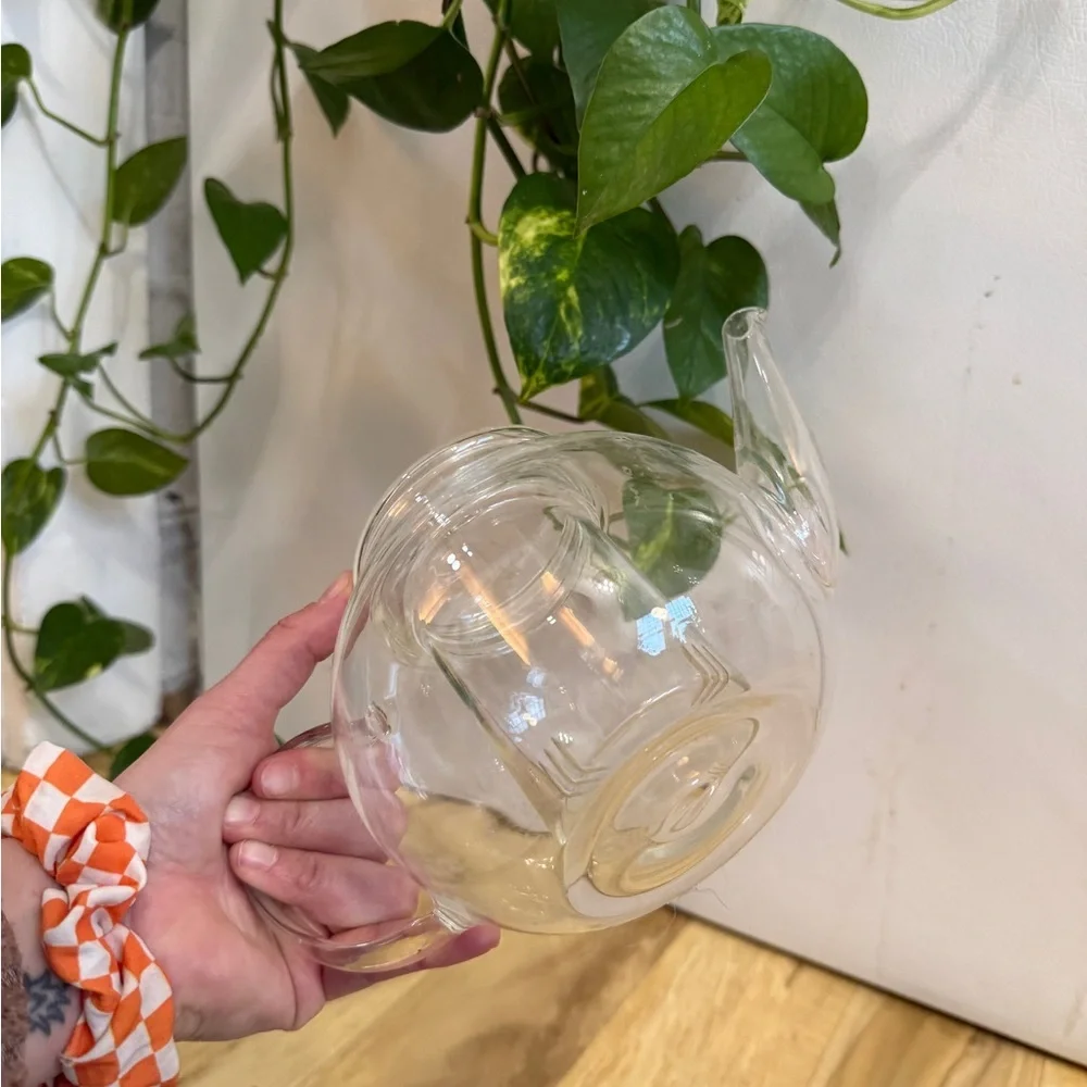 Elegant Clear Glass Teapot with Lid